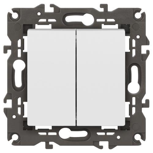 переключатель перекрестный 2-кл. elegance 14-1112-01м 250в 10ах бел. матов. эра б0065795 от BTSprom.by