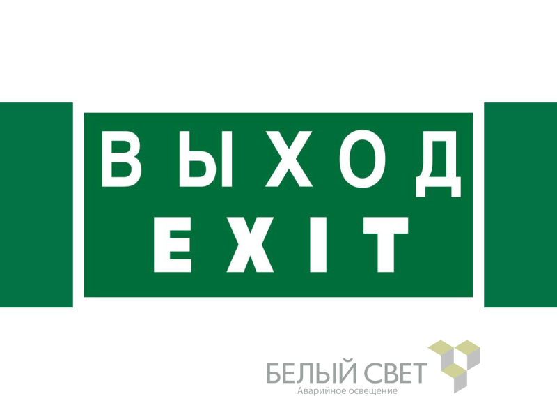 знак безопасности npu-3413.e24 "выход-exit" белый свет a16530 от BTSprom.by