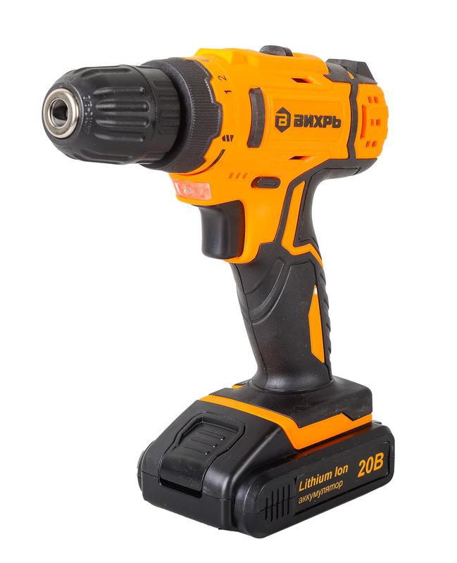  Дрель-шуруповерт аккумуляторная ДА-20Л-2КА с набором оснастки 65 предметов Вихрь 72/14/36 фото в каталоге от BTSprom.by