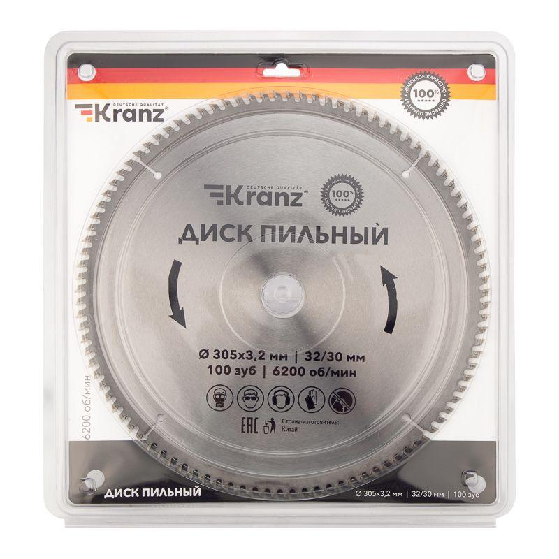  Диск пильный 305мм х100зуб х32/30мм Kranz KR-92-0136 фото в каталоге от BTSprom.by