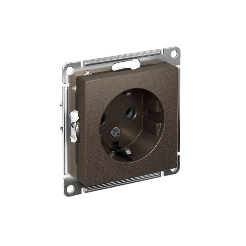 розетка 1-м сп atlasdesign 16а ip20 с заземл. механизм мокко se atn000643 от BTSprom.by