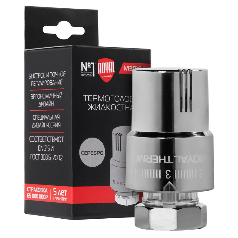 термоголовка жидкостная м30х1.5 хром royal thermo нс-1488976 от BTSprom.by