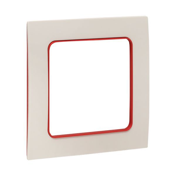  Рамка 1-м Стокгольм бел. с линией цвета красн. PROxima EKF EXM-G-304-20 фото в каталоге от BTSprom.by