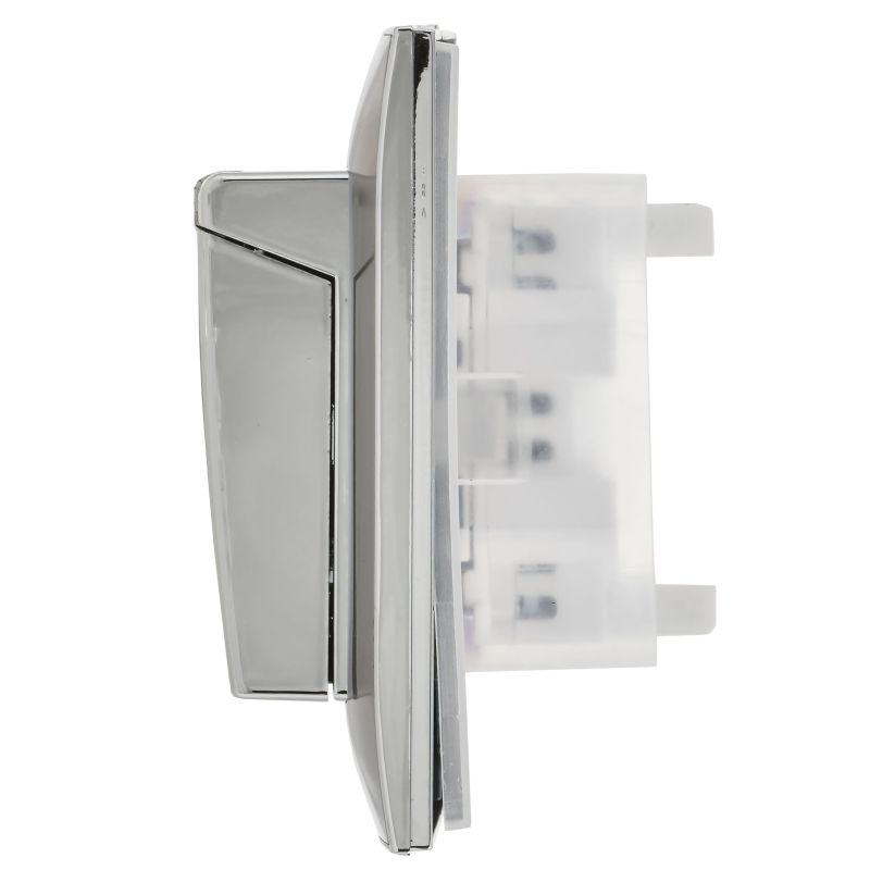  Розетка 2-м SKANDY 16А IP44 с крышкой в сборе SK-R12N никель IEK SK-R26-16-44-K50-F фото в каталоге от BTSprom.by