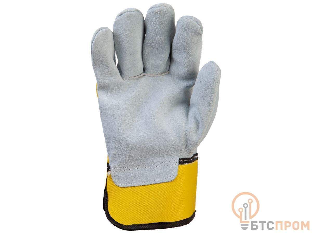 Перчатки спилковые комбинированные, 10/XL, серый/желтый, Jeta Safety (кожа класса АВ) фото в каталоге от BTSprom.by