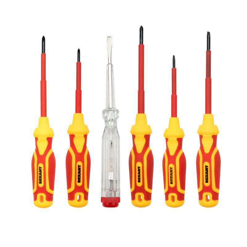  Набор диэлектрического инструмента RI-02 11 предметов до 1000В тканевый пенал Rexant 12-4692-3 фото в каталоге от BTSprom.by