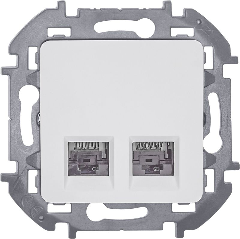  Розетка компьютерная 2-м Inspiria RJ45 кат.6 UTP механизм бел. IEK 673840 фото в каталоге от BTSprom.by