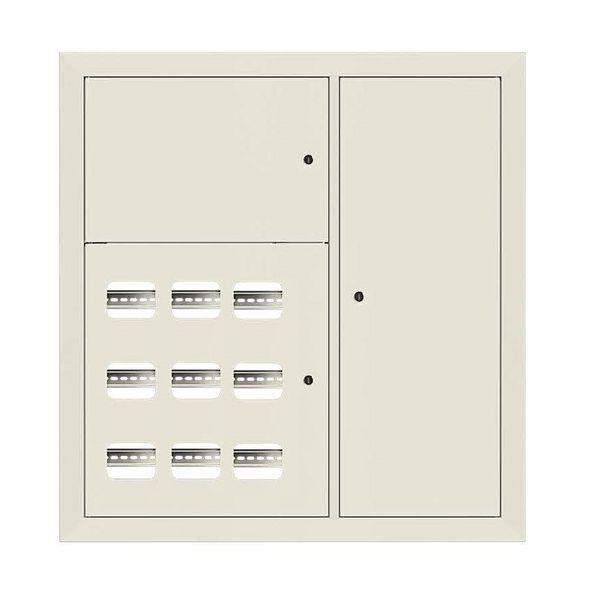 щит этажный 9кв. ral9002 3 окна в ряд по гориз. (1000х950х150) proxima ekf mb29-v-9-ral9002-1 от BTSprom.by