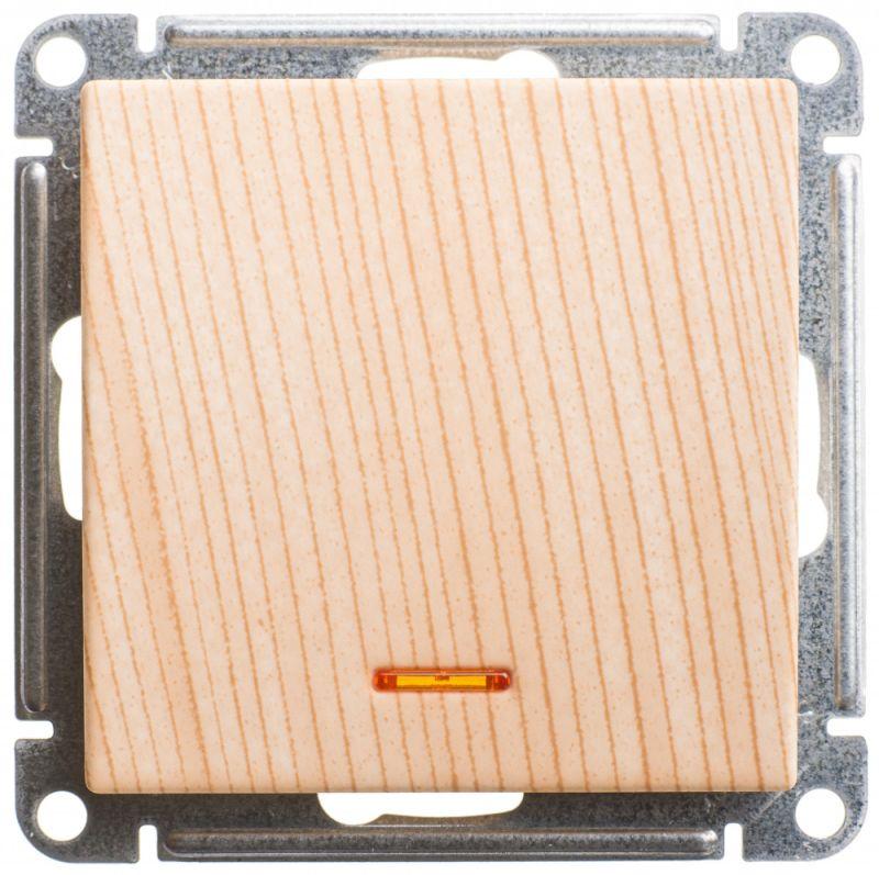 переключатель проходной 1-кл. сп w59 10а ip20 10ax с подсветкой механизм сосна se vs610-157-7-86 от BTSprom.by