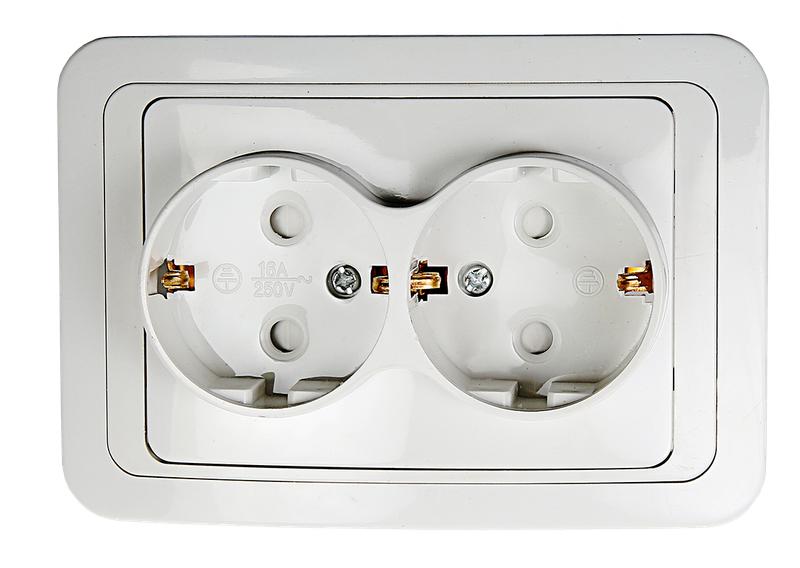 розетка 2-м classico защ. шторки с заземл. 2128x бел. asd / in home 4690612000985 от BTSprom.by