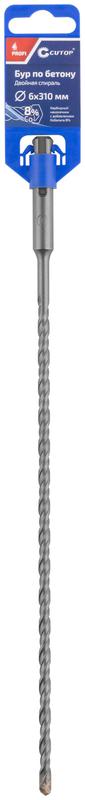  Бур по бетону Profi двойн. резьба SDS-Plus 6х310мм Cutop 40-6310 фото в каталоге от BTSprom.by