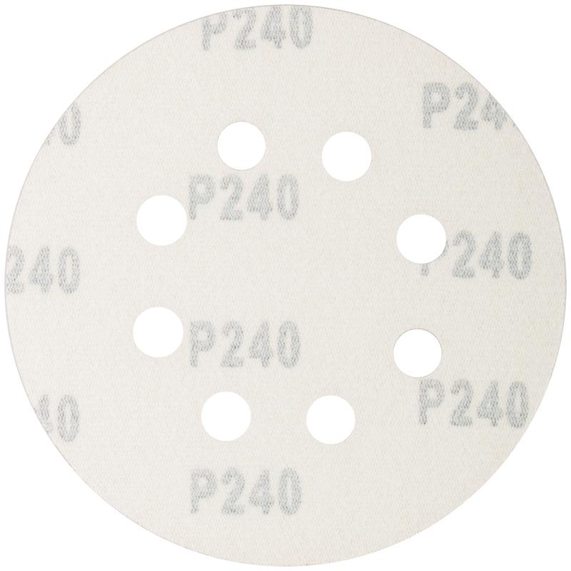  Набор кругов абразивных шлифовальных перфорированных на ворсовой основе под "липучку" Р240 125мм (уп.5шт) Profi Cutop 85-625 фото в каталоге от BTSprom.by