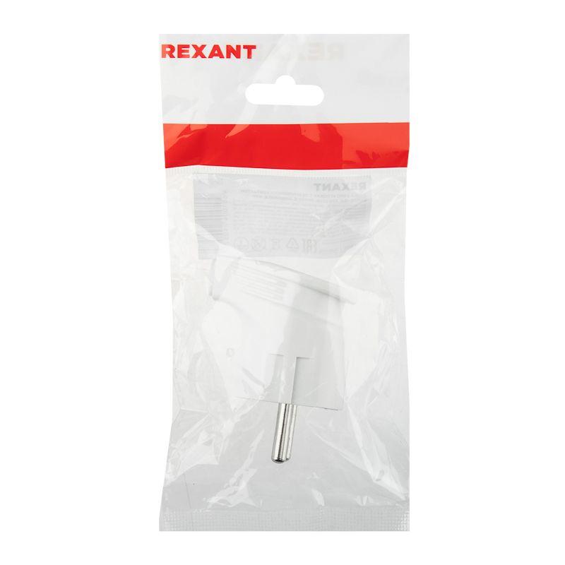  Вилка Евро угловая 16А с заземл. бел. Rexant 16-0728 фото в каталоге от BTSprom.by
