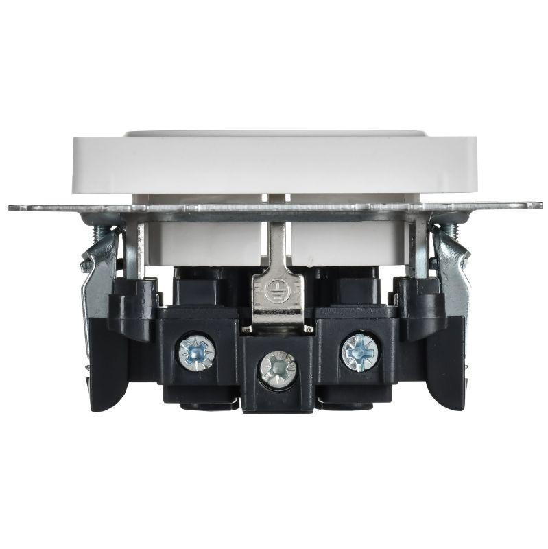  Розетка BRITE РС11-1-0-БрАБ 16А с заземл. без защ. шторок механизм арктич. бел. IEK BR-R11-16-K91 фото в каталоге от BTSprom.by