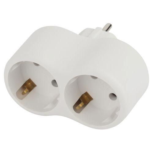 разветвитель 2-м с заземл. 16а ip20 spx-2e-w бел. эра б0053478 от BTSprom.by