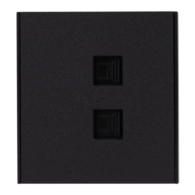 розетка компьютерная 2-м сп strong rj45 + rj45 кат.6 ip20 антрацит kranz kr-78-0725-5 от BTSprom.by