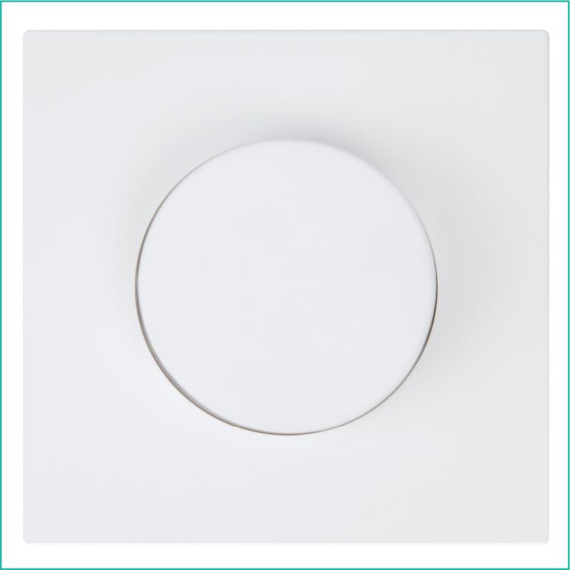 светорегулятор поворотно-нажимной (диммер) сп fd led 30-400вт 1gang 2way с накладкой механизм бел. матов. soft touch jasmart fd4012pwm от BTSprom.by