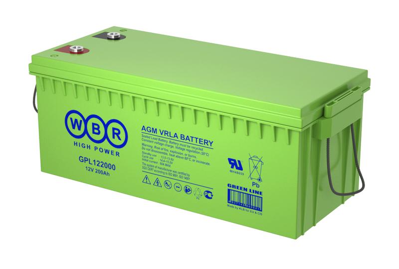аккумулятор 12в 200а.ч wbr gpl122000 wbr от BTSprom.by