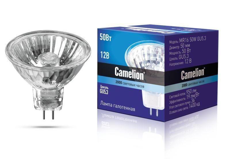 лампа галогенная mr16 50вт 12в camelion 3060 от BTSprom.by