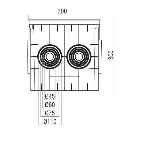  Коробка распределительная 300х300х300мм 6 выводов без крышки пластик сер. Cetinkaya Pano CP303033 фото в каталоге от BTSprom.by