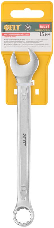  Ключ комбинированный усиленный "Гранд" CrV холодный штамп 13мм FIT 63283 фото в каталоге от BTSprom.by