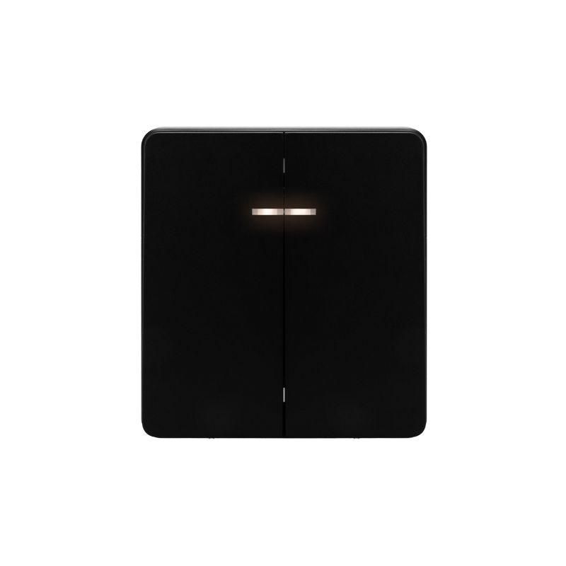 выключатель 2-кл. сп round miele 10а с подсветкой оникс kranz kr-78-0714-3 от BTSprom.by
