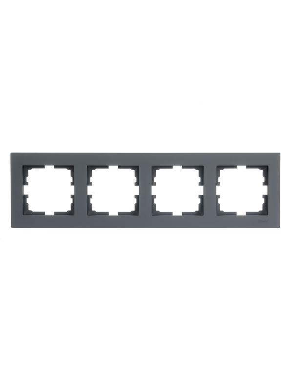 рамка 4-местн. горизонт. vesna графит lezard 742-3400-149 от BTSprom.by