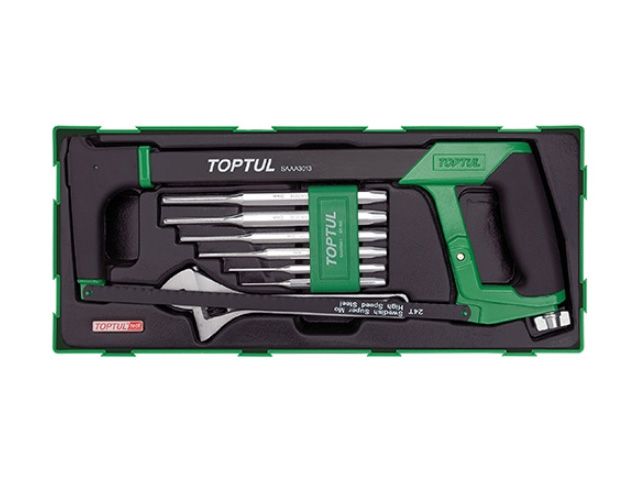 набор-сет ножовка, разводной ключ 8", выколотки 8предм. toptul gtb0808 от BTSprom.by