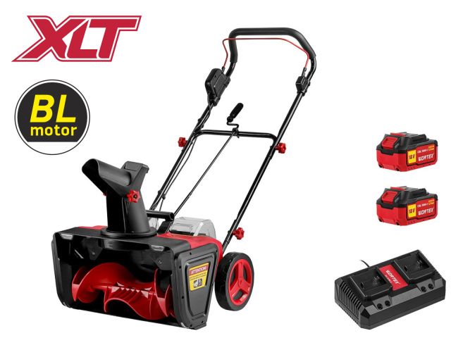 аккум. снегоуборщик wortex cst 5036 в кор. all1 set xlt бесщет., 36 в, ширина 50 см (2х4 ач акб, 2 слот. 2 а з/у, глубина 25 см, дальность выброса 7 м, фары, с рег.желоба) 1334795 от BTSprom.by