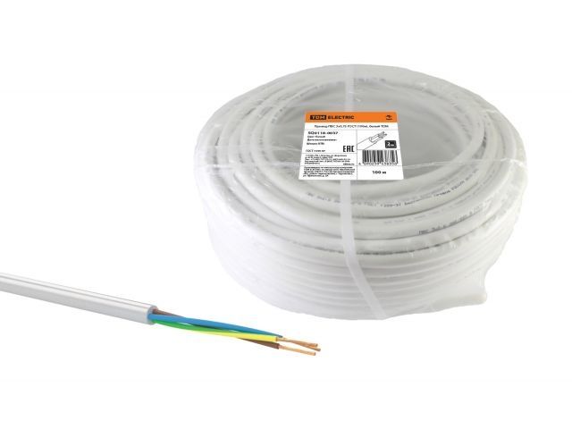 провод пвс 3х0,75 (бухта 100м) б tdm sq0118-0037 от BTSprom.by