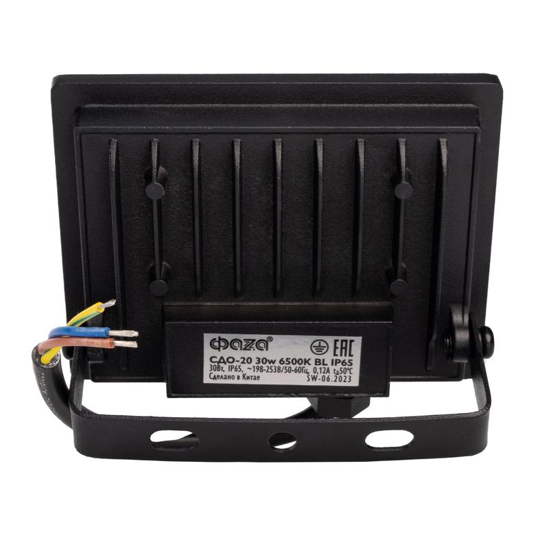  Прожектор светодиодный СДО-20 30Вт 6500К IP65 230В BL ДО прозр. закален. стекло ФАZА 5047280 фото в каталоге от BTSprom.by