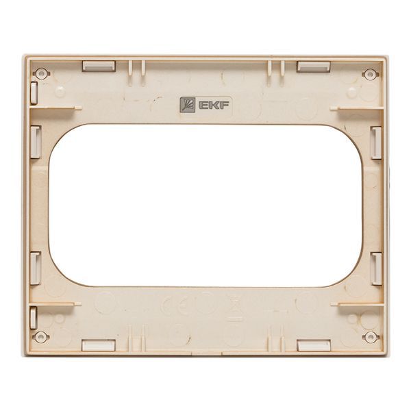  Рамка для розетки 2-м Стокгольм бел. с линией цвета шампань PROxima EKF EYM-G-305-20 фото в каталоге от BTSprom.by