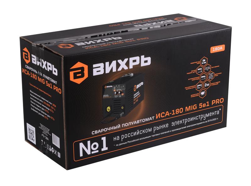  Инвертор сварочный полуавтомат. ИСА-180 MIG 5в1 PRO Вихрь 65/184 фото в каталоге от BTSprom.by
