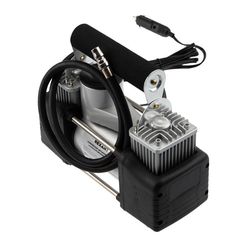  Компрессор автомобильный усиленный двухпоршневой (75л/мин 10 АТМ) Rexant 80-0523 фото в каталоге от BTSprom.by