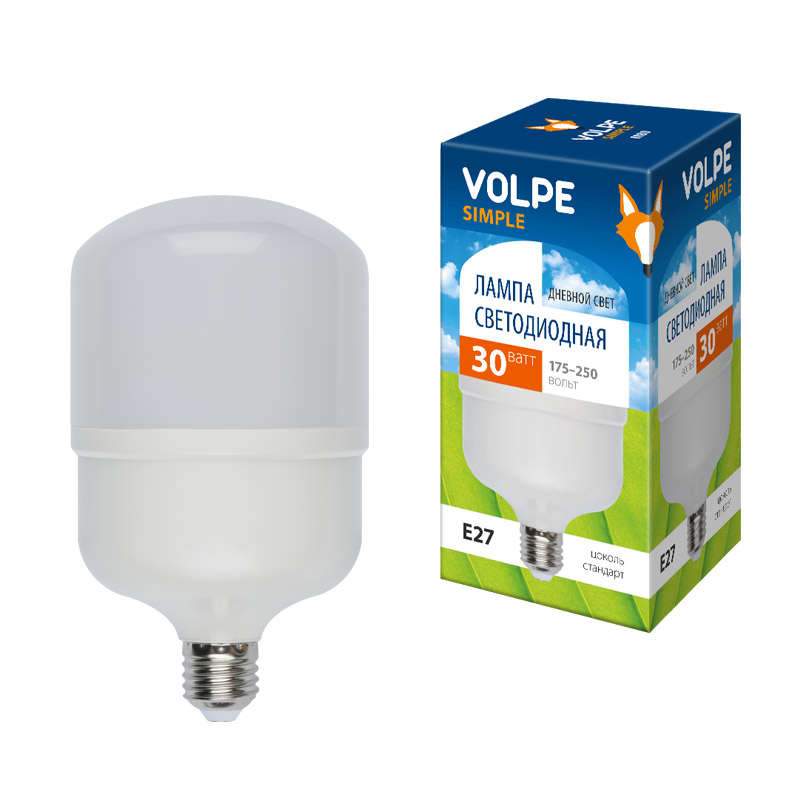 лампа светодиодная led-m80-30w/dw/e27/fr/s simple 30вт матовая 6500к холод. бел. e27 (упак. картон) volpe ul-00002942 от BTSprom.by