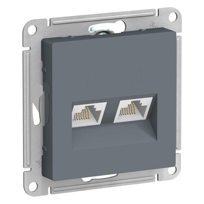 розетка компьютерная 2-м atlasdesign rj45 кат.5e механизм грифель se atn000785 от BTSprom.by