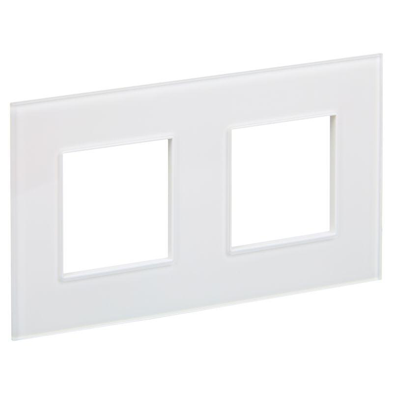 рамка 2-м skandy sk-f22w стекло арктич. бел. iek sk-m22-g-k01 от BTSprom.by