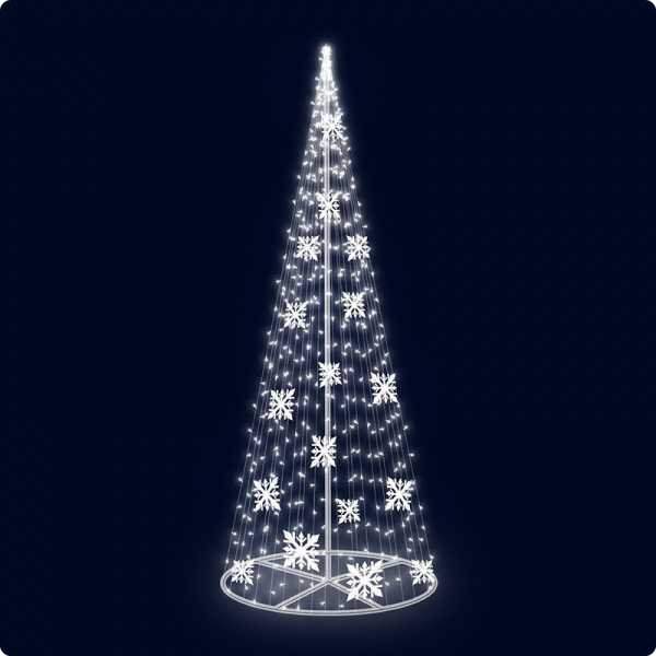декоративная елка снежинки 300 см (цвет на выбор) от BTSprom.by
