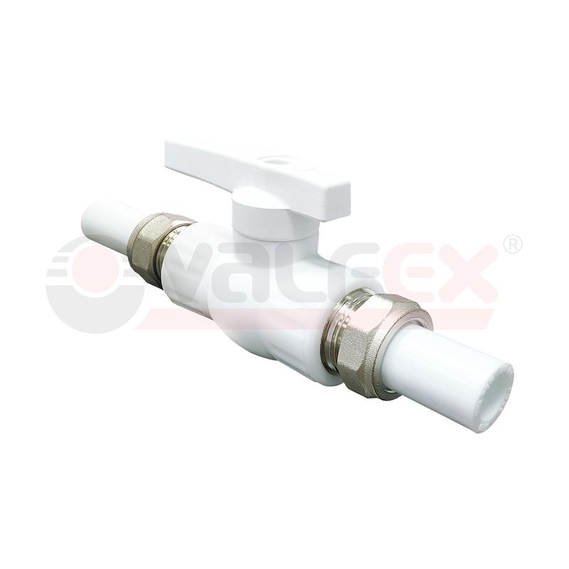 кран шаровой 20 полнопроходной с двусторонним разъемным соединением (32/8) сер. valfex 20246020г от BTSprom.by