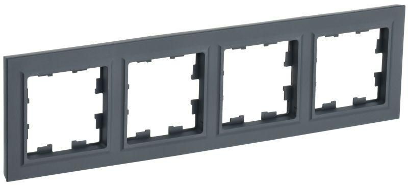 рамка 4-м brite ру-4-брг графит iek br-m42-k53 от BTSprom.by