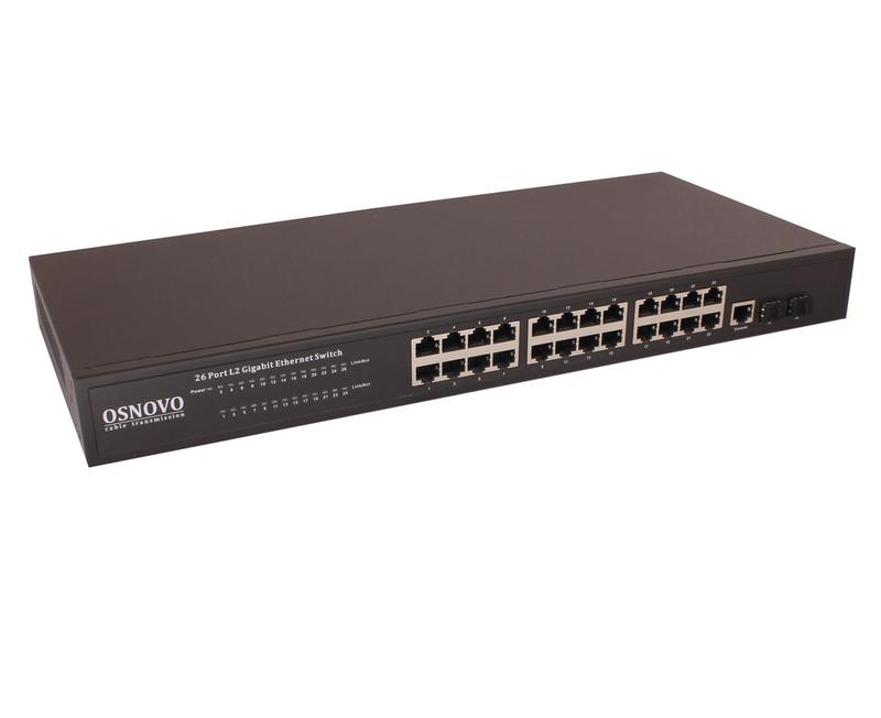 коммутатор управляемый (l2+) sw-72402/l2 gigabit ethernet на 26 портов osnovo 12221 от BTSprom.by