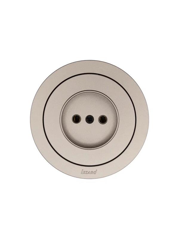  Розетка 1-м СП OSEN без заземл. ПБТ механизм титан LEZARD 743-3788-121B фото в каталоге от BTSprom.by