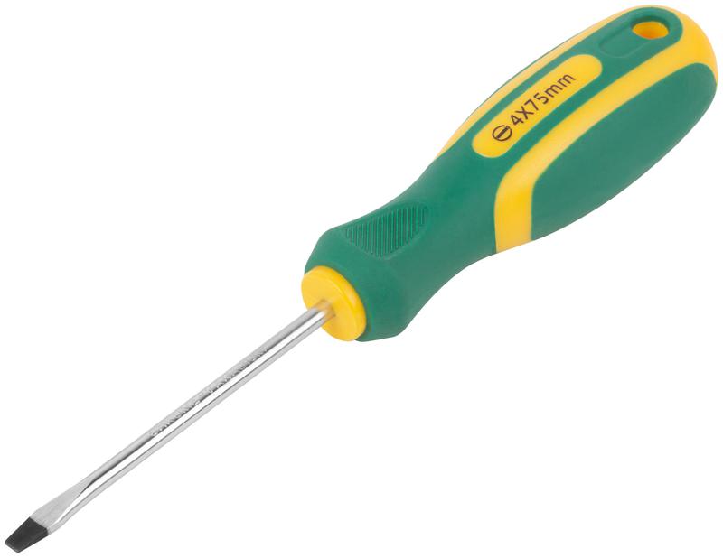  Отвертка "Контур" CrV сталь прорезиненная ручка 4х75мм SL FIT 55201 фото в каталоге от BTSprom.by