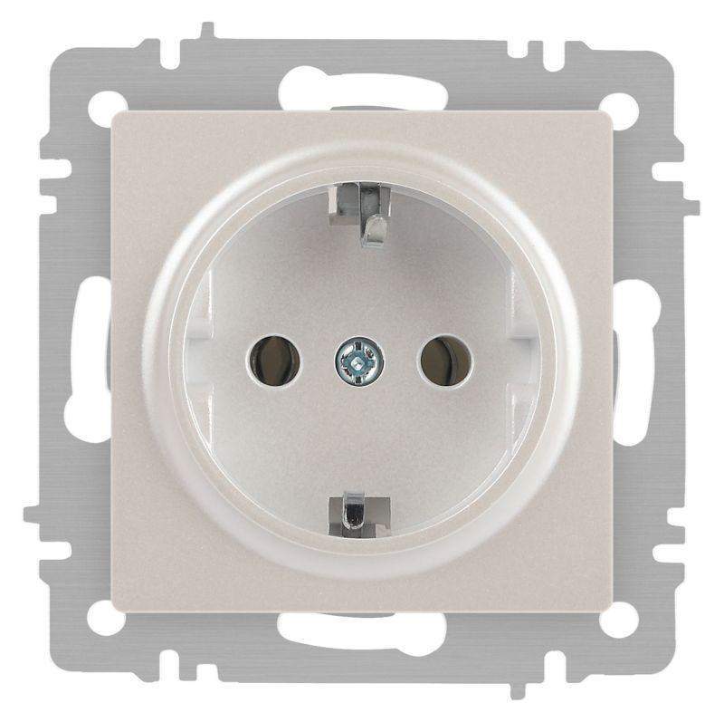 розетка 1-м сп accent 6-202-06 16а ip20 250в 2p+e schuko перламутр. intro б0063695 от BTSprom.by