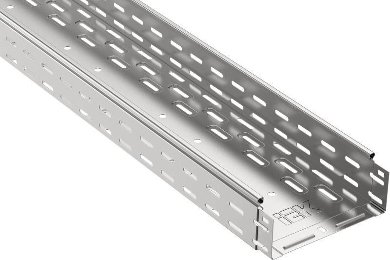 Лоток листовой перфорир. 300х80 L3000 сталь 0.8мм IEK CLP10-080-300-3 от BTSprom.by