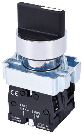 переключатель lay5-bd33 2но на 3 положения с фиксацией i-o-ii d22мм хром электротехник et012093 от BTSprom.by