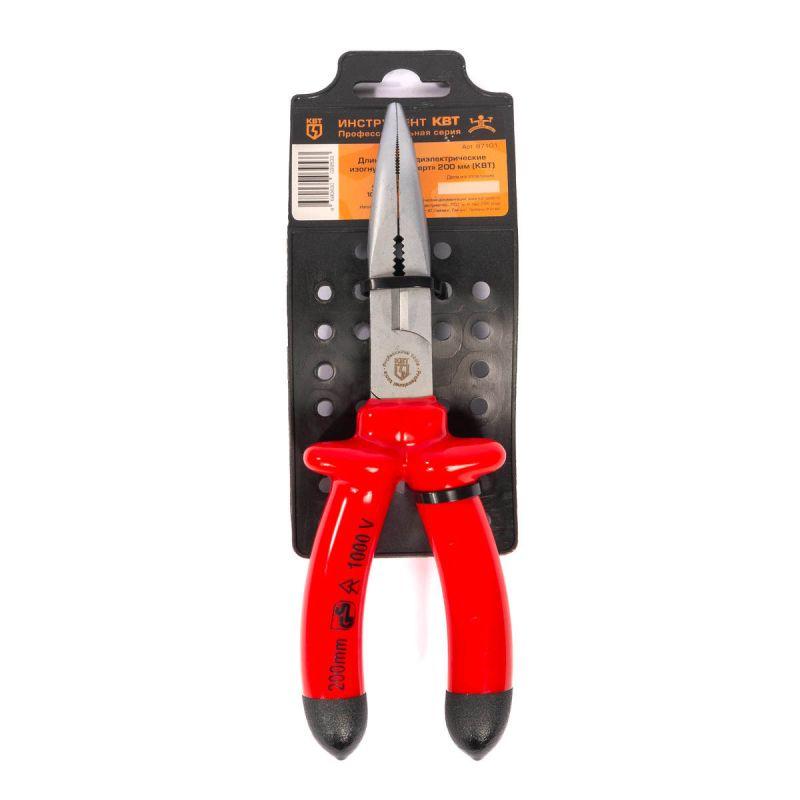  Длинногубцы диэлектрические изогнутые Эксперт 200 КВТ 87101 фото в каталоге от BTSprom.by
