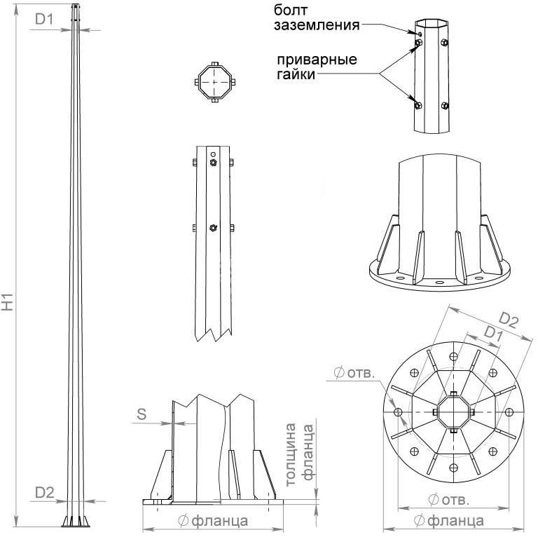 комплект крепежа для осф/огсф-0;4 (болт м20х160 кл. пр. 8.8 - 8шт; гайка м20 - 32 шт; шайба м20 - 32шт; гровер с20 - 8шт) пересвет в00005081 от BTSprom.by
