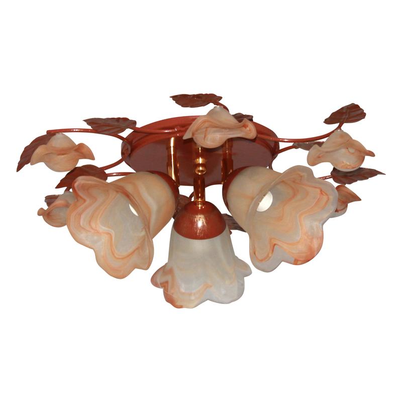 светильник "корзина" 131 (плафон 3338) нпб 01-3х60-110 е14 иу корич./зол. элетех 1005404847 от BTSprom.by