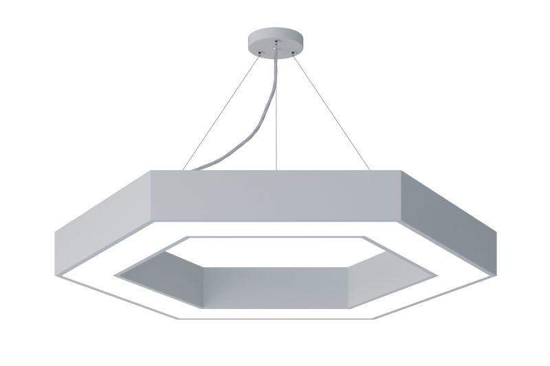 светильник светодиодный geometria hexagon spo-124-w-40k-051 51вт 4000к 3900лм ip40 800х800х80 бел. подвесной эра б0050556 от BTSprom.by